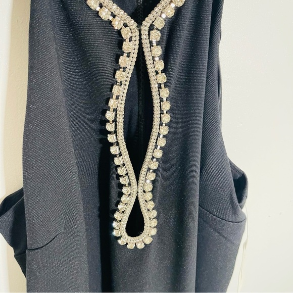 NEW Anthropologie Maeve Sleeveless Rhinestone Cutout Mini Dress Wedding Party - Picture 8 of 11